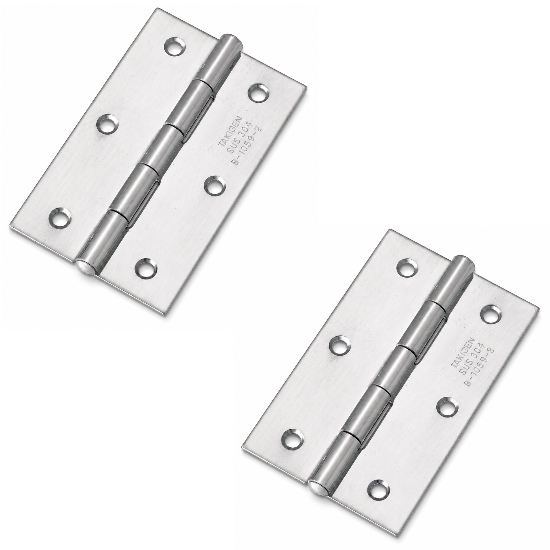 2 Stück hochwertiges Aufschraubscharnier, B-1059-2, Größe: 76 mm, von TAKIGEN, Tragkraft: 10 kg (22 lbs). Produktbild