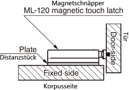 4 Stück Distanzplatte, aus Polyacetal, Oberfläche: braun, 70 mm (2-3/4″), ML-120-DP4-BR. Ausgleichsplatte für Magnet-Druckschnäpper ML-120BR, ML-120W und ML-120BL von Sugatsune, von Sugatsune / LAMP® (Japan) – Bild 3
