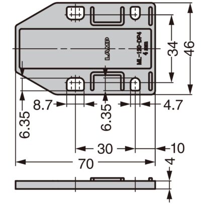 4 Stück Distanzplatte, aus Polyacetal, Oberfläche: weiß, 70 mm (2-3/4″), ML-120-DP4-WT. Ausgleichsplatte für Magnet-Druckschnäpper ML-120BR, ML-120W und ML-120BL von Sugatsune, von Sugatsune / LAMP® (Japan) – Bild 2
