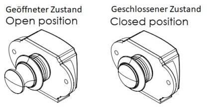 Robuster Druckknopf-Verschluss mit Grifffunktion, aus ABS, Oberfläche: verchromt, Ausführung: rund, 14.03.047-0. Kompakter Druckknopf für Wohnwagen, Yacht, Caravan, Boat, Schranktür, Schublade und viel mehr, von SISO Denmark – Bild 5