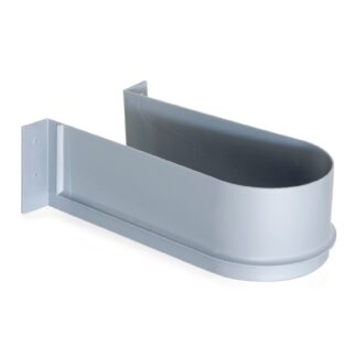 Gebogener Siphonausschnitt, aus Kunststoff, Oberfläche: grau, 3044421. Siphonschutz für Waschtischunterschrank, Küchenschrank, Badschrank, Siphon, Ablauf und vieles mehr, von EMUCA