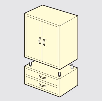 4 Stück hochwertige gefederte Schrankbefestigung, aus Messing, CF-237. Zweiteiliger Dübelverbinder mit Feder für Schränke, Platten, Paneele, Arbeitsflächen, Arbeitsplatten und viel mehr, von Sugatsune / LAMP® (Japan) – Bild 3