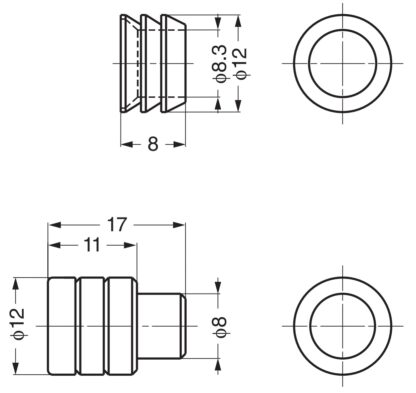 4 Stück hochwertige gefederte Schrankbefestigung, aus Messing, CF-237. Zweiteiliger Dübelverbinder mit Feder für Schränke, Platten, Paneele, Arbeitsflächen, Arbeitsplatten und viel mehr, von Sugatsune / LAMP® (Japan) – Bild 2