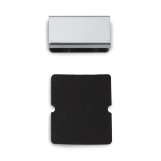 Gegenplatte für Glasstärke 6 mm (15/64″), mit Grifffunktion, Oberfläche: verchromt, 40 mm (1-37/64″), K-150CR und K-130-P6. Gegenstück für Glasschranktür, Magnetschnäpper und vieles mehr, von Sugatsune / LAMP® (Japan)