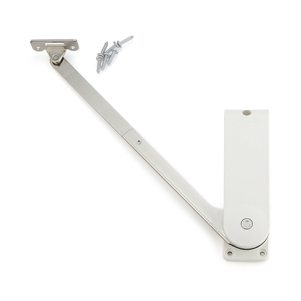 hochwertiger Klappenhalter, HDS-30ML-WT, von Sugatsune, weiß, Ausführung: links. Produktbild