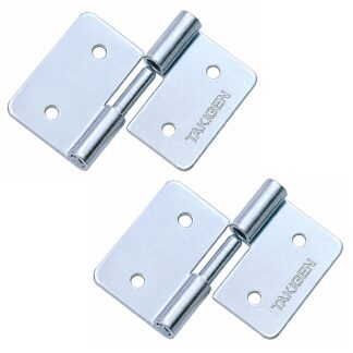 2 Stück kompaktes Aushebescharnier, aus Stahl, Tragkraft: 2 kg (5 lbs), 35 mm (1-3/8″), Ausführung: rechts, B-56-R. Robustes Steckscharnier für Kleintüren, Wartungsklappen, Elektronikgehäuse und vieles mehr, von TAKIGEN (Japan)