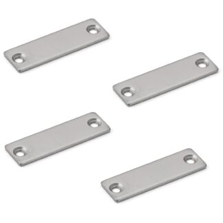 4 Stück korrosionsbeständige Magnet-Gegenplatte, beschichtet mit Edelstahl SUS304 (V2A), MC-JM49. Nichtrostendes Magnet-Gegenstück für Magnetschnäpper, Magnetverschluss, Schranktür und vieles mehr, von Sugatsune / LAMP® (Japan)