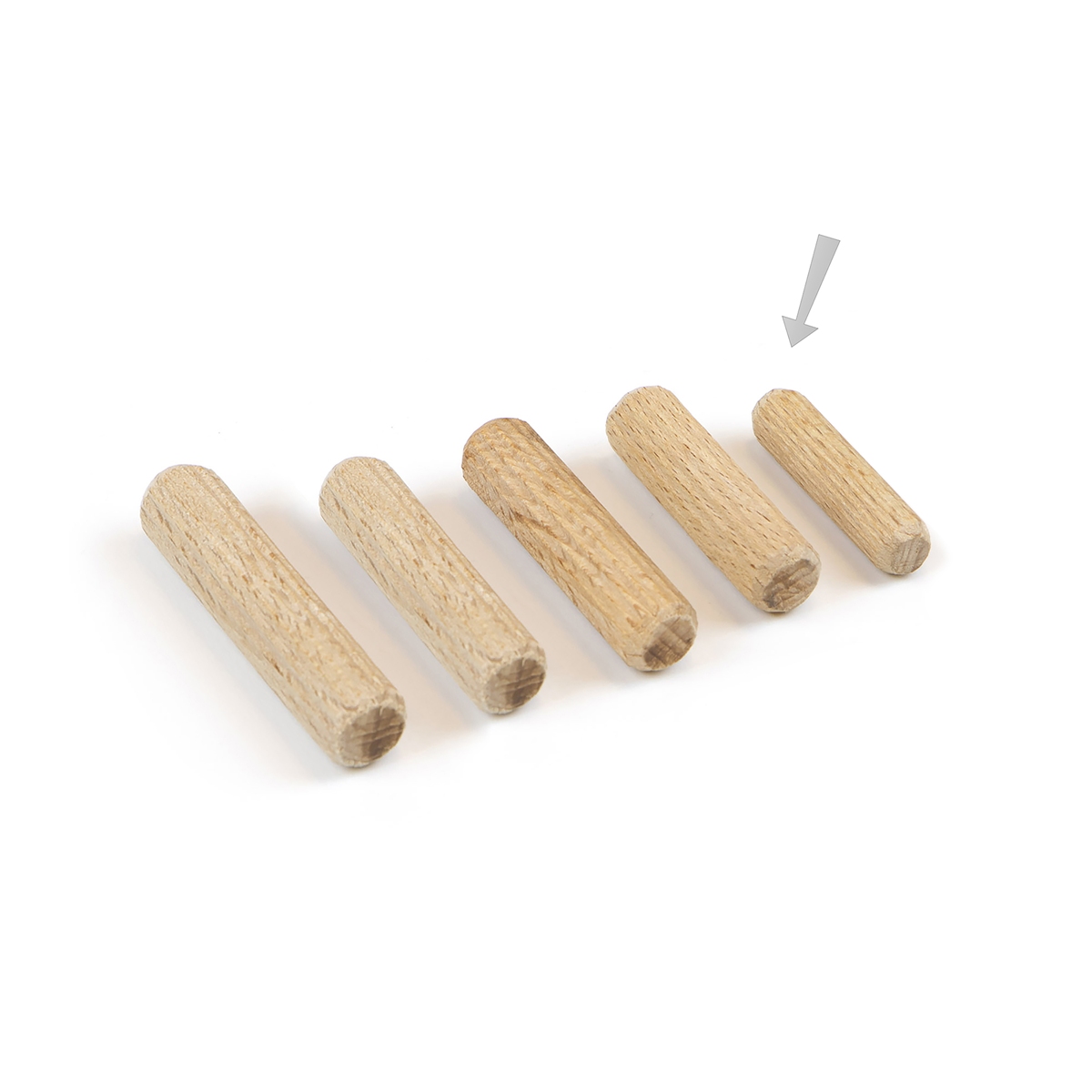 10 Stück Langholzdübel aus Buchenholz, Oberfläche: geriffelt, 30 mm (1,2″)  9095678. Holzdübel 9095678 für Holzpaneele, Holzverbindung, Möbelbau,  Regalbau, von EMUCA