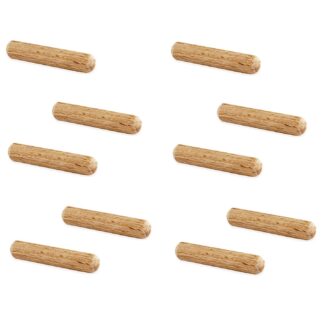 10 Stück Langholzdübel aus Buchenholz, Oberfläche: geriffelt, 40 mm (1,6″)  9094878. Holzdübel 9094878 für Holzpaneele, Holzverbindung, Möbelbau,  Regalbau, von EMUCA
