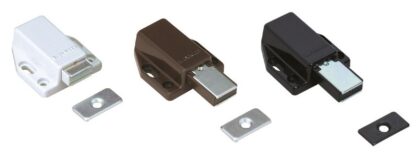 2 Stück hochwertiger Magnet-Druckschnäpper, inkl. Gegenplatte, Oberfläche: braun, 38 mm (1-1/2″), ML-80BR. Push-to-open Türöffner für Möbeltüren, Schranktüren und vieles mehr, von Sugatsune / LAMP® (Japan) – Bild 4