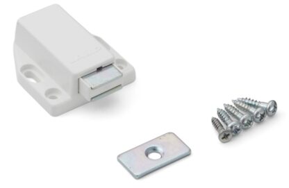 2 Stück hochwertiger Magnet-Druckschnäpper, inkl. Gegenplatte, Oberfläche: weiß, 38 mm (1-1/2″), ML-80W. Push-to-open Türöffner für Möbeltüren, Schranktüren und vieles mehr, von Sugatsune / LAMP® (Japan) – Bild 5