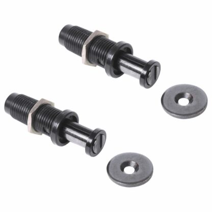 2 Stück Magnet-Druckschnäpper, mit M11 Gewinde, inkl. M11 Mutter und Gegenplatte, PM-4N HB. Push-to-open Türöffner für Blech, Holzplatte, Wartungstür, Metallschrank und vieles mehr, von Sugatsune / LAMP® (Japan)