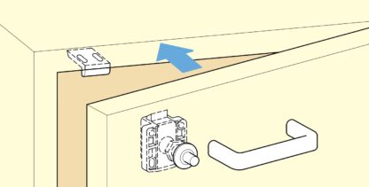 Push-Knopf-Verschluss für dicke Möbeltüren von 22 bis 25 mm, Oberfläche: Elfenbein, SL-B251-I. Push-Latch für Wohnmobil-Ausbau, Yacht-Innenausbau, Caravan-Möbel und vieles mehr, von Sugatsune / LAMP® (Japan) – Bild 5