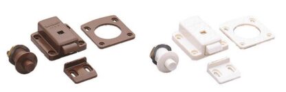 Push-Knopf-Verschluss für dicke Möbeltüren von 22 bis 25 mm, Oberfläche: Elfenbein, SL-B251-I. Push-Latch für Wohnmobil-Ausbau, Yacht-Innenausbau, Caravan-Möbel und vieles mehr, von Sugatsune / LAMP® (Japan) – Bild 4