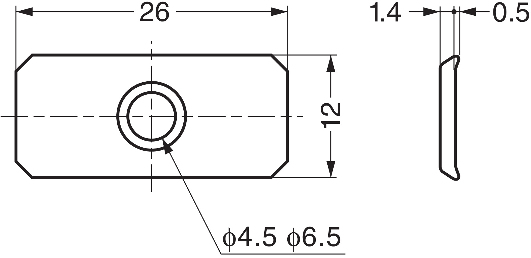 8 Stück rechteckige Magnet-Gegenplatte mit Senkbohrung, Oberfläche: Zinkchromat, 26 mm (1-1/32″), SP0207. Magnet-Gegenstück für Magnetschnäpper, Magnetverschluss, Schranktür und vieles mehr, von Sugatsune / LAMP® (Japan) – Bild 2