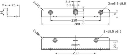 2 Stück hochwertiger rostfreier Regalträger, aus massivem rostfreiem Edelstahl, Tragkraft: 130 kg (287 lbs), 280 mm (11,1″), SSA-280H. Fachbodenträger für Badezimmer, Hotel, Sauna, Außenbereich und viel mehr, von Sugatsune / LAMP® (Japan) – Bild 2