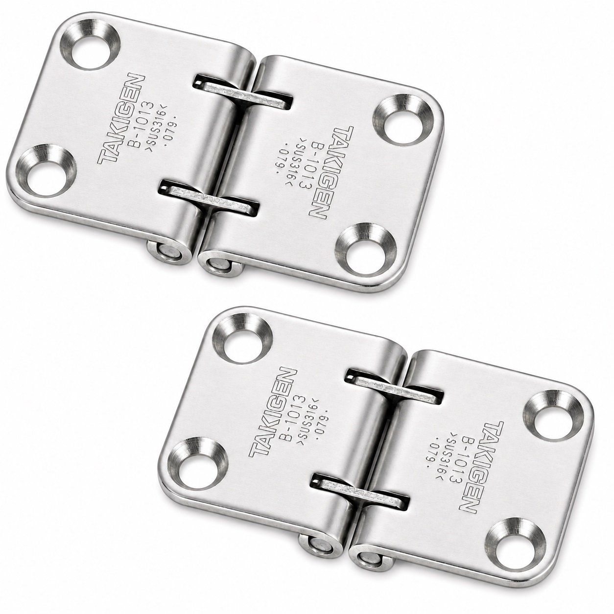2 Stück rostfreies hochwertiges Lukenscharnier, B-1013, Größe: 70 mm, von TAKIGEN. Produktbild