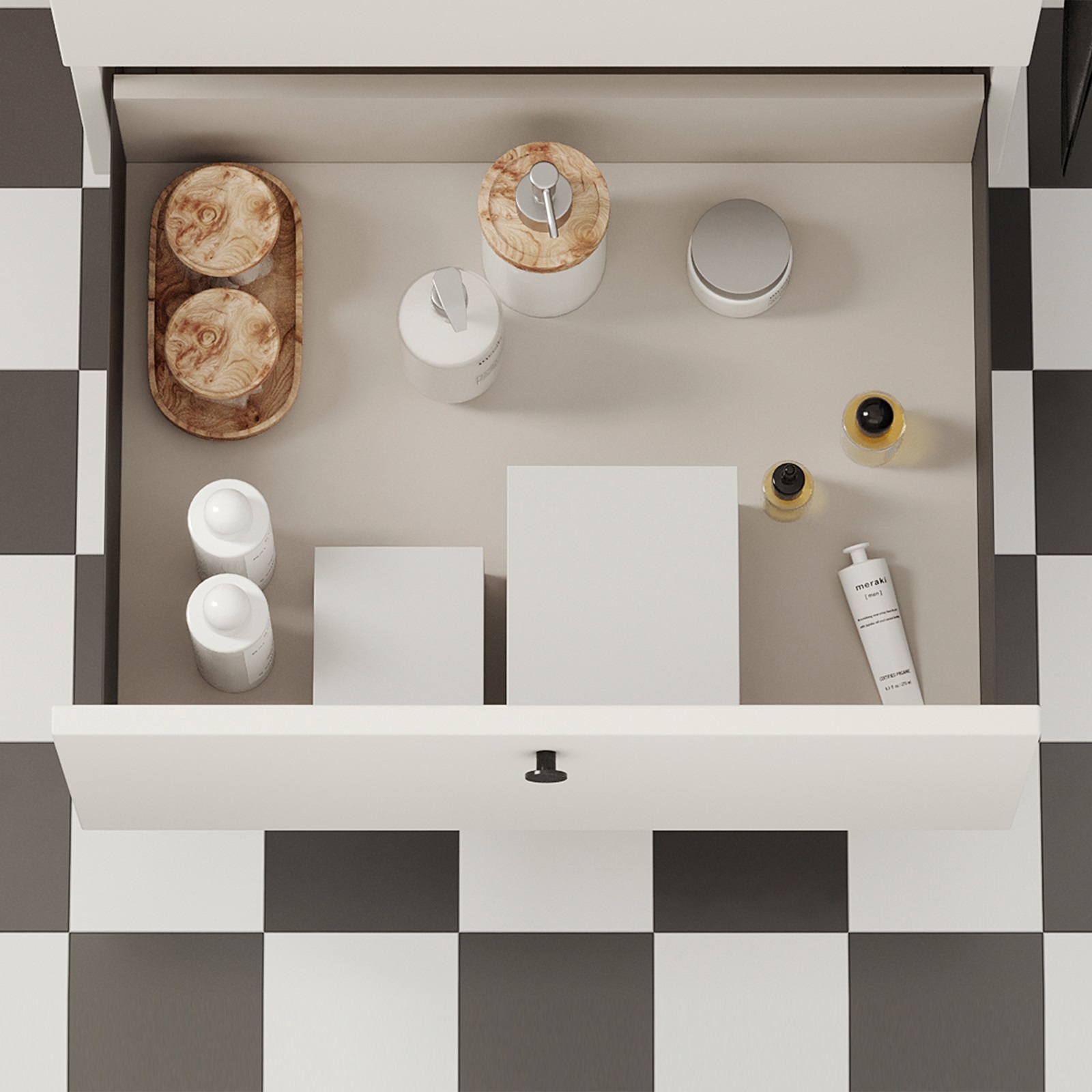 Schubkasten Set, mit extra dünnen Zargen, Höhe: 88 mm (3-15/32″), Oberfläche: anthrazitgrau, 440 mm (17-21/64″), Ausführung: Teilauszug mit Push-to-open, 3275335. Schubladenset für Küchenmöbel und vieles mehr, von EMUCA – Bild 2