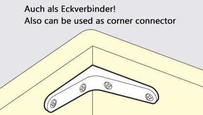 2 Stück hochwertiger Schwerlastmontagewinkel, Tragkraft: 30 kg (67 lbs), Oberfläche: Umbra, 86 mm (3,4″), BTK-85UM. Schwerlastregalwinkel für Tablar, Trennwand, Regal, Fachboden, Eckverbindung und viel mehr, von Sugatsune / LAMP® (Japan) – Bild 4