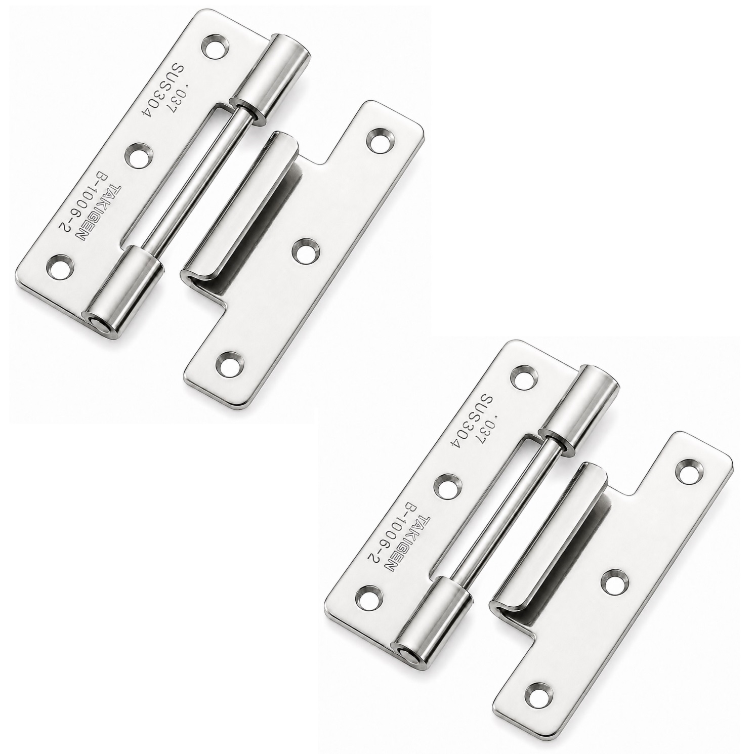 2 Stück hochwertiges Steckscharnier, B-1006-2, Höhe: 50 mm, von TAKIGEN, Tragkraft: 6 kg (14 lbs). Produktbild