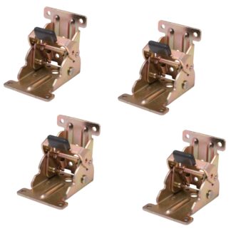 4 Stück Robuster Tischbein-Klappbeschlag, aus Stahl, Oberfläche: verzinkt, gelb, B205-KTL-CM. Klappbare Tischbeinbefestigung für niedrige Tische, Couchtische, Holztischbeine und vieles mehr,Kojima (Japan)