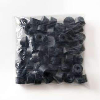 Stellfuß, Oberfläche: schwarz, Gummi, Packung à 50 Stk. K-45-P50, von Sugatsune / LAMP (Japan)