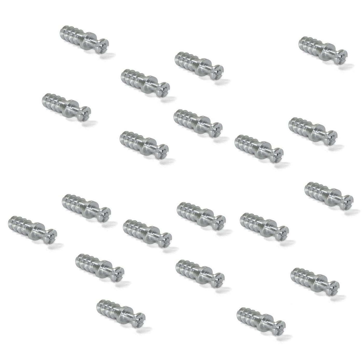 20 Stück robuster Verbindungsbolzen für Bohrung ⌀3,5 mm, aus Stahl, 10 mm (25/64″), 8057205. Stabiler Exzenterstift für Möbelverbindung und viel mehr, von EMUCA