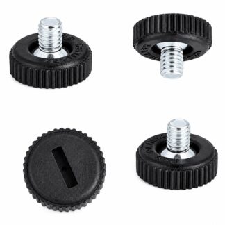 4 Stück robuster Verstellfuß mit Schraubendreherschlitz, aus Metall und Kunststoff, Oberfläche: schwarz, 15 mm (19/32″), 10.17.047. Stabiler Höhenversteller für Schränke, Maschinen und vieles mehr, von SISO Denmark