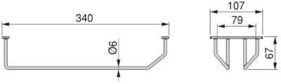 Suporte para copos de vinho de alta qualidade 8938011, 340 mm (13-25/64